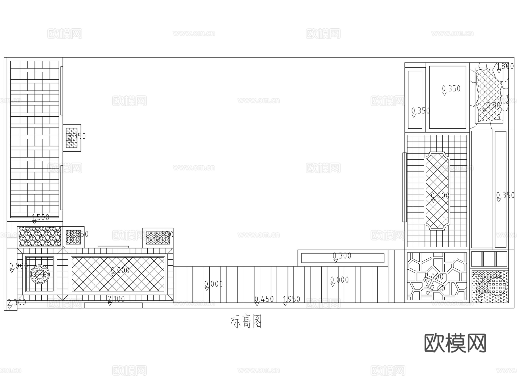 欧式别墅花园私家庭院景观CAD施工图cad施工图