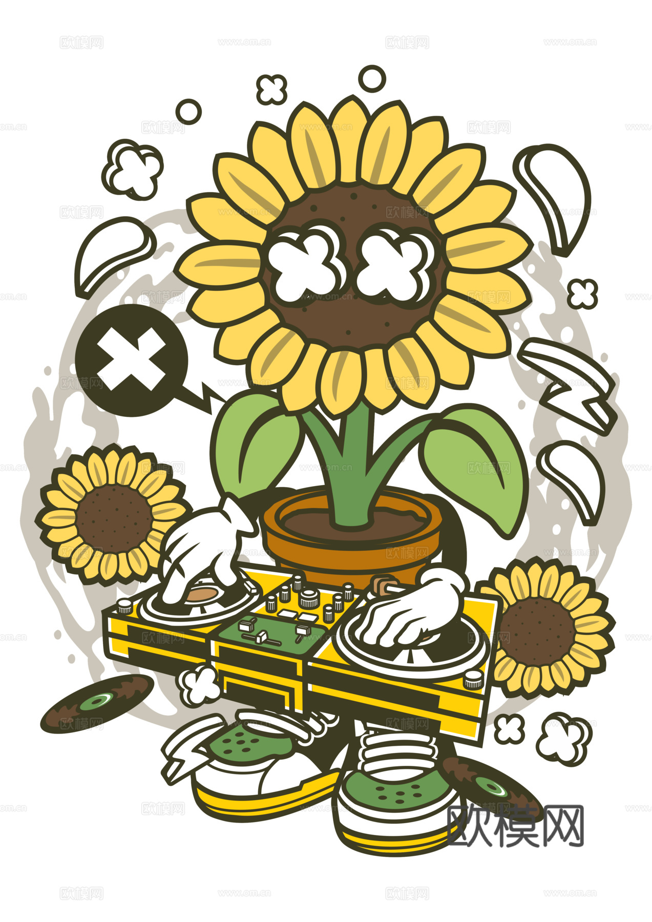 创意卡通潮流涂鸦插画印花193下载