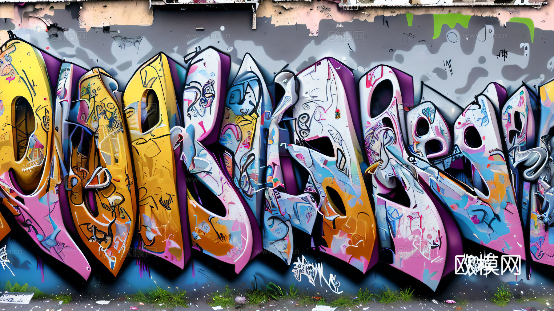 街头涂鸦绘画喷漆墙绘29下载