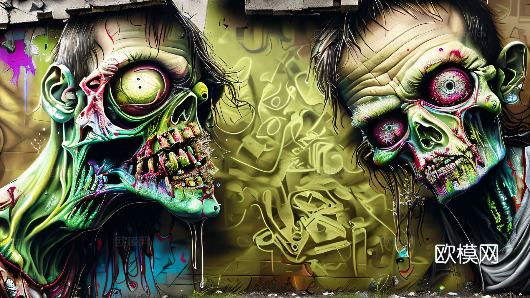 街头涂鸦绘画喷漆墙绘73下载