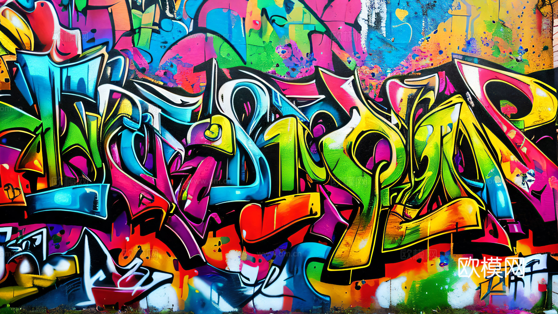街头涂鸦绘画喷漆墙绘88下载