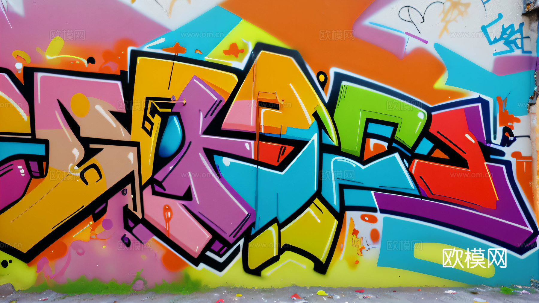 街头涂鸦绘画喷漆墙绘232下载