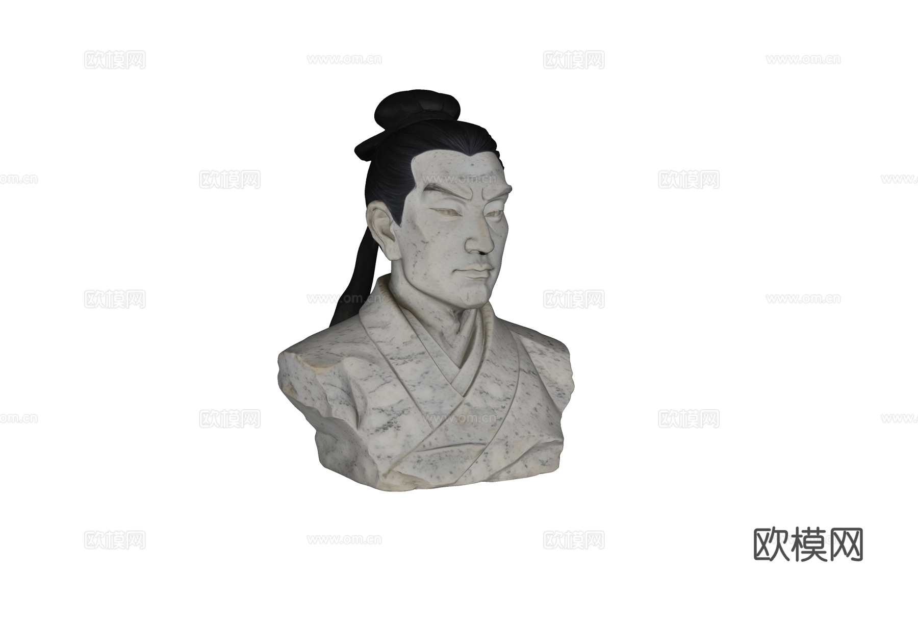 石雕 人像 胸像 古代 半身像su模型