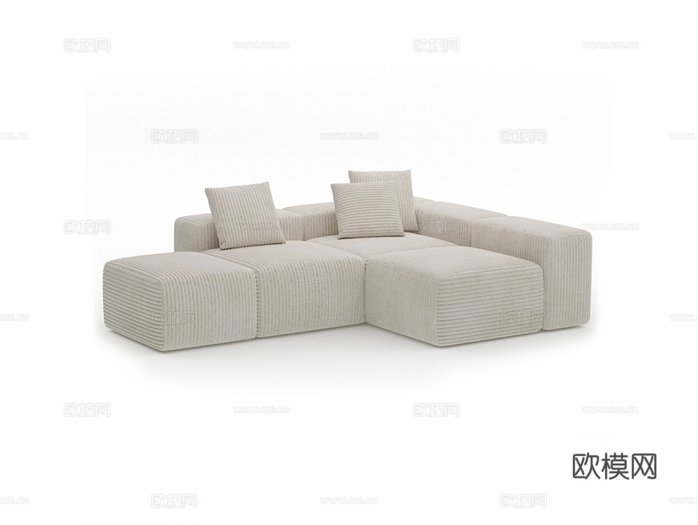 MANO FACTORY 转角沙发3d模型下载（渲染图3）