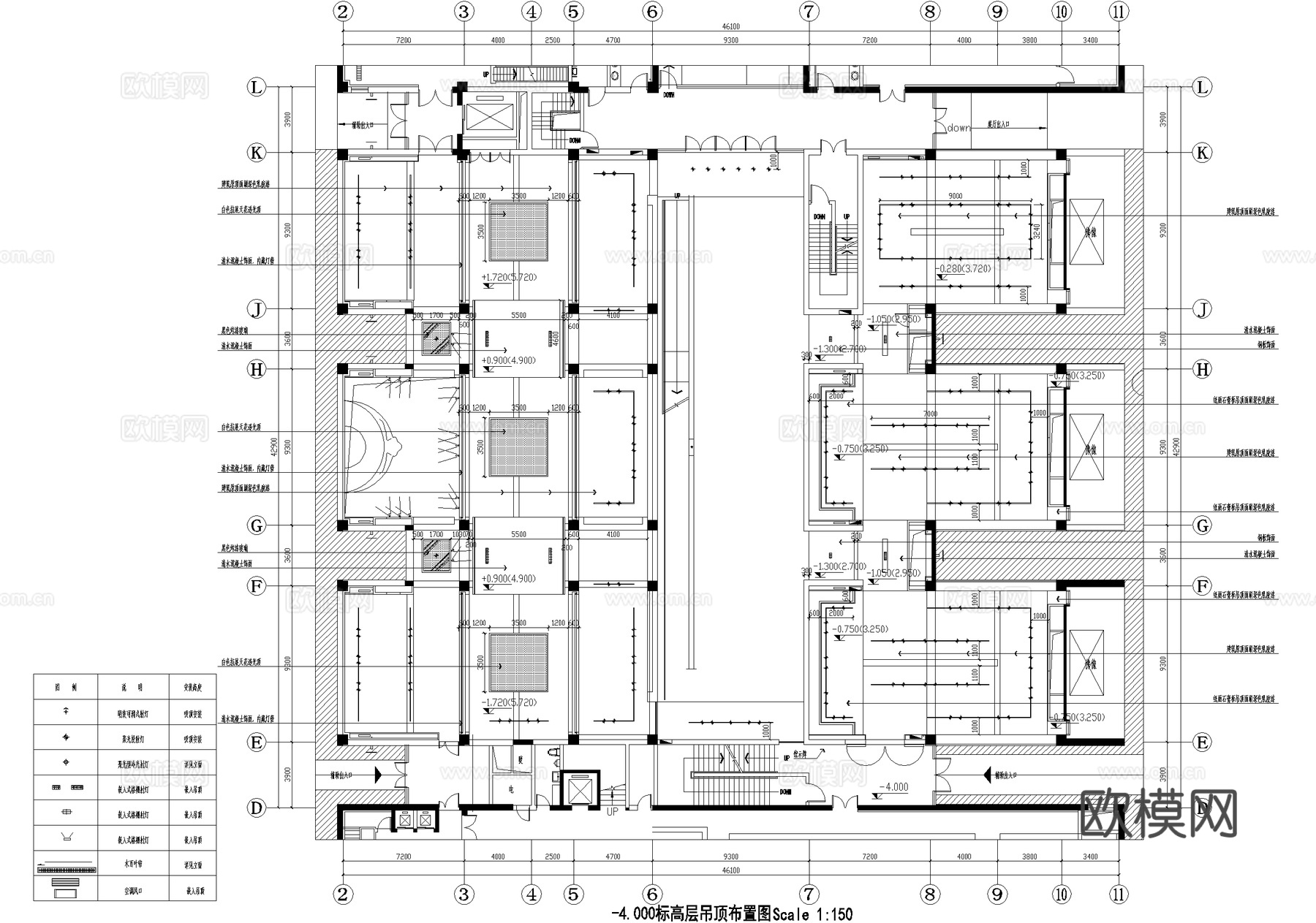 文化展厅工艺美术艺术馆平面图cad施工图