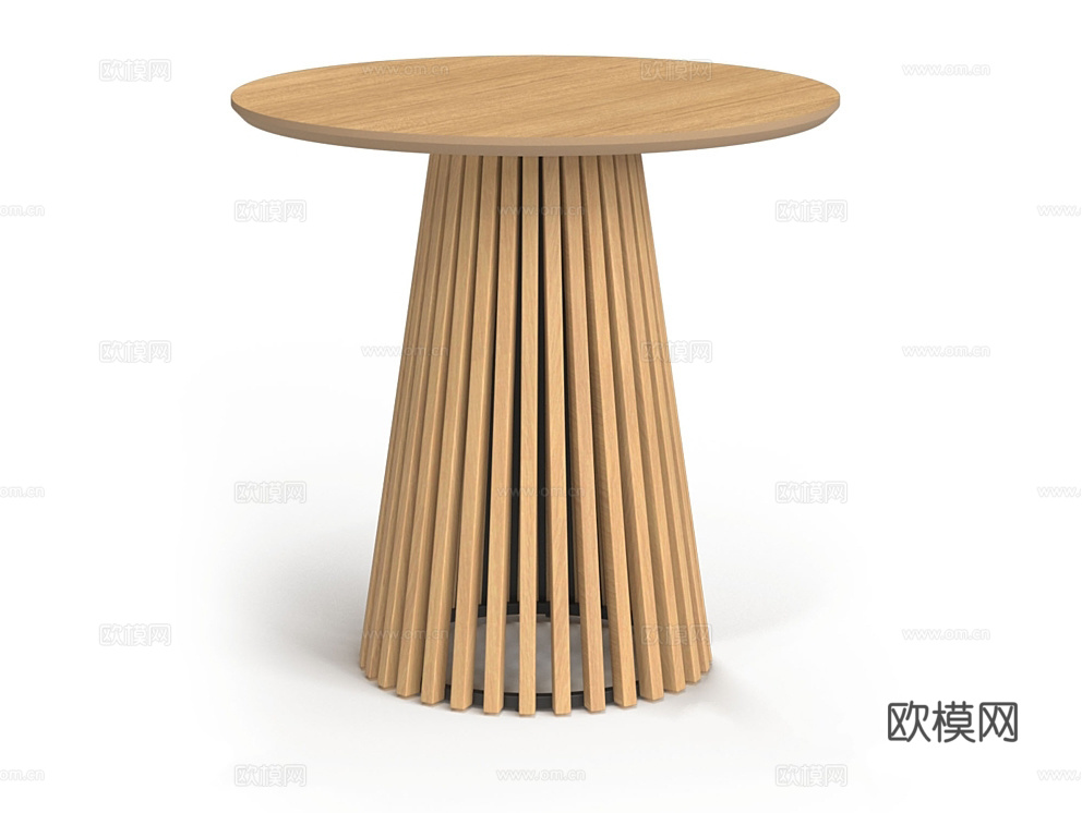 MANO FACTORY 原木风餐桌3d模型下载（渲染图3）