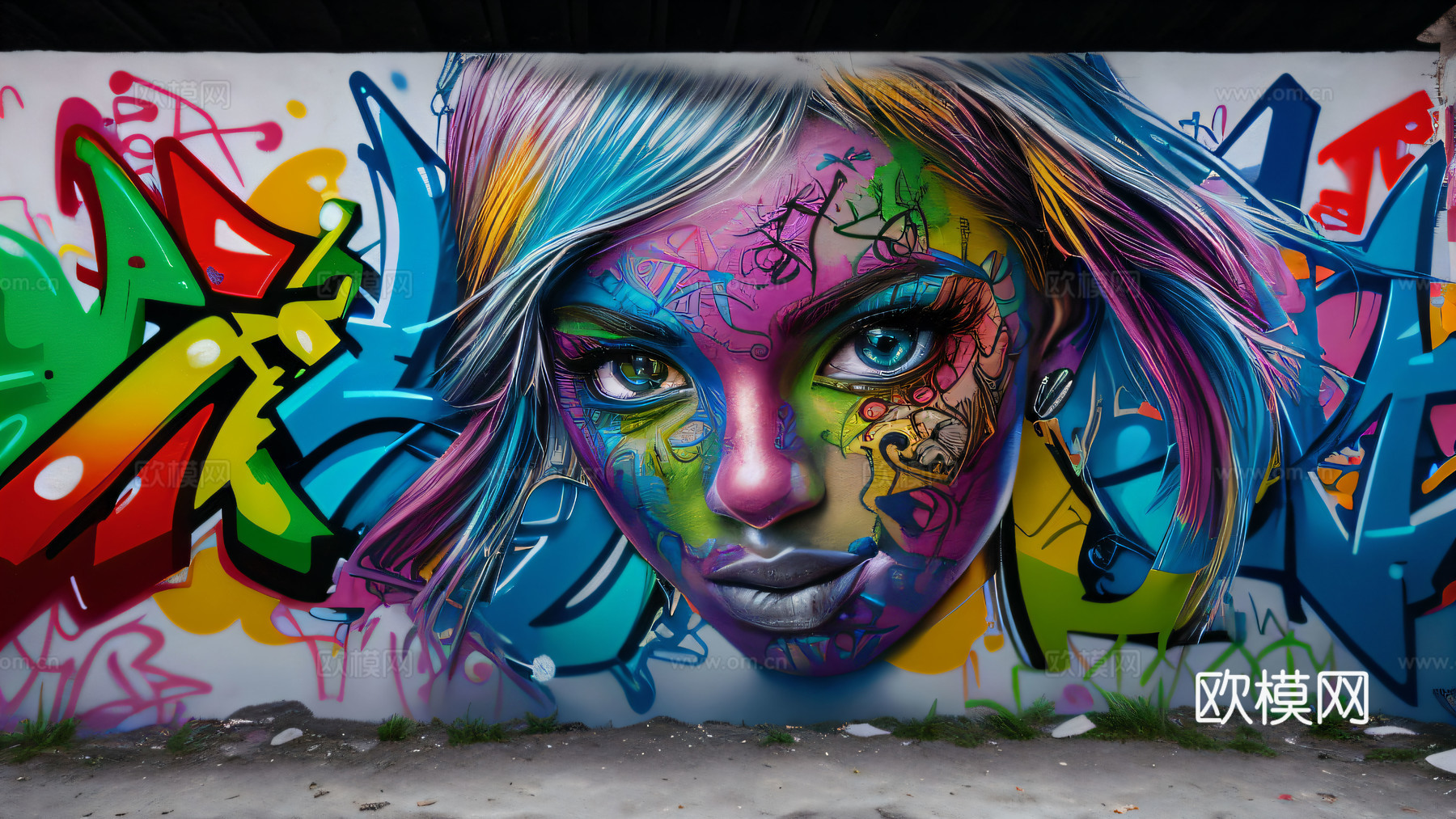 街头涂鸦绘画喷漆墙绘260下载