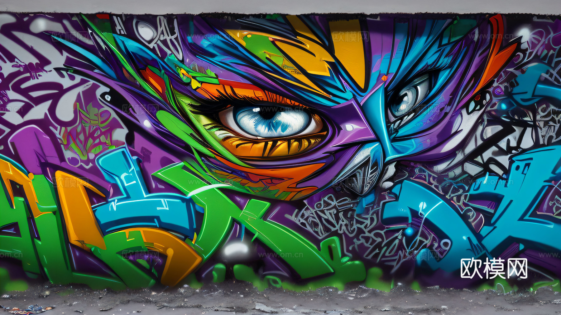 街头涂鸦绘画喷漆墙绘68下载