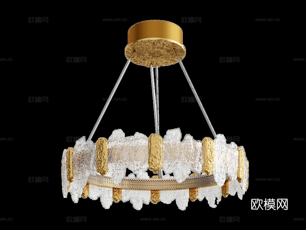 Citilux 轻奢吊灯3d模型下载（渲染图3）