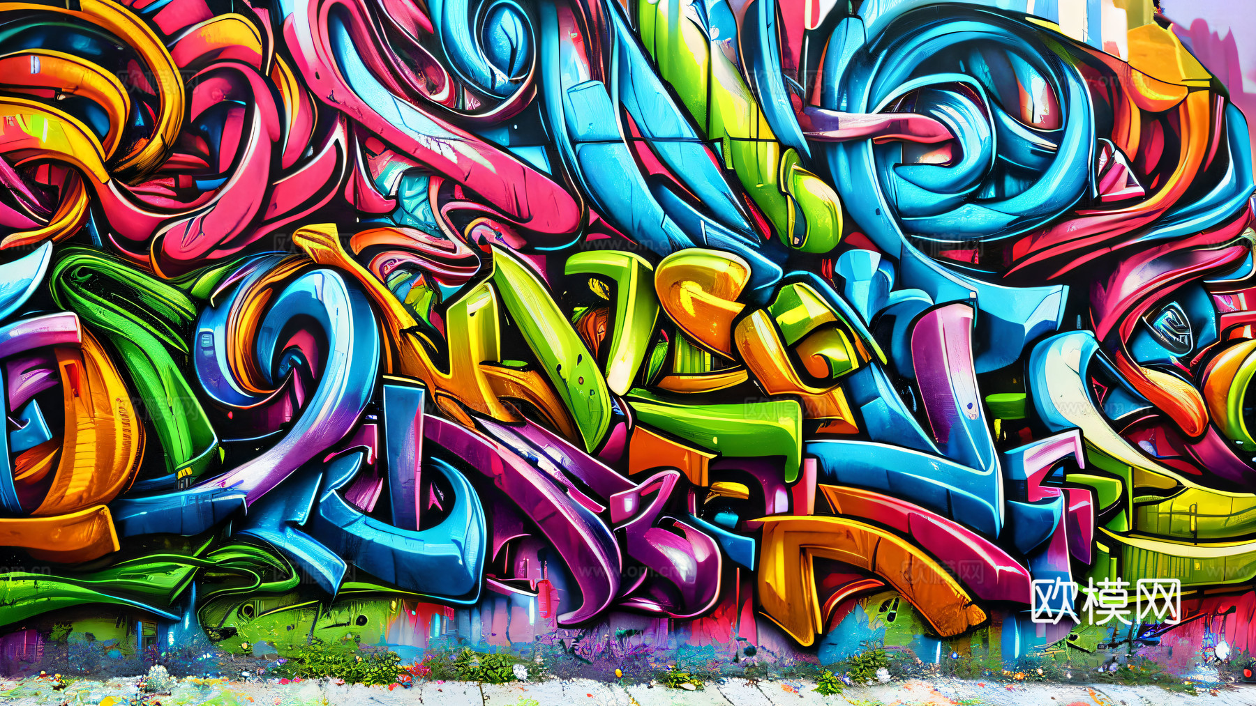 街头涂鸦绘画喷漆墙绘255