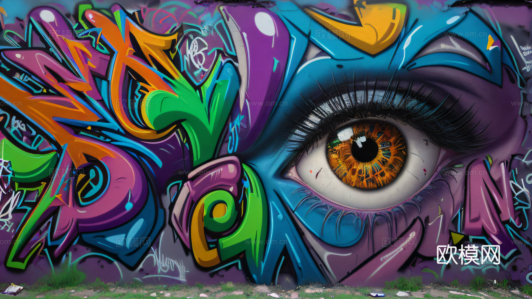 街头涂鸦绘画喷漆墙绘57下载