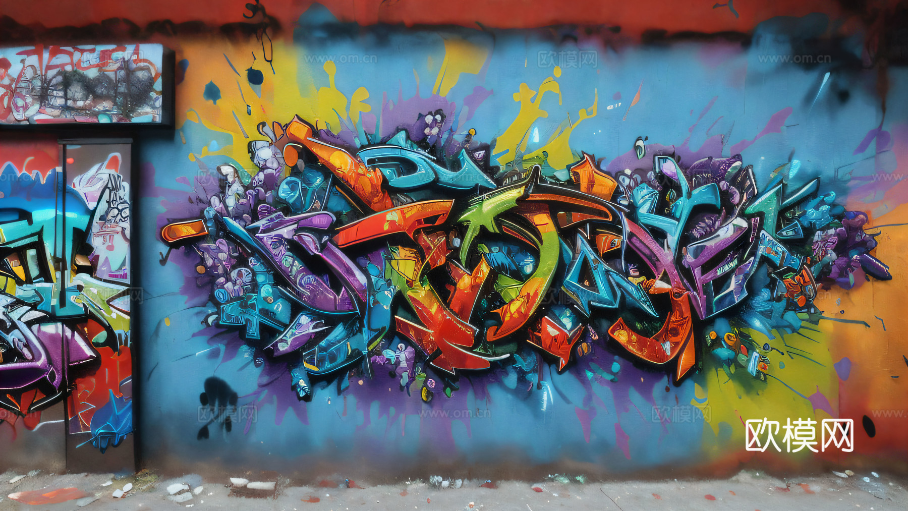 街头涂鸦绘画喷漆墙绘224下载