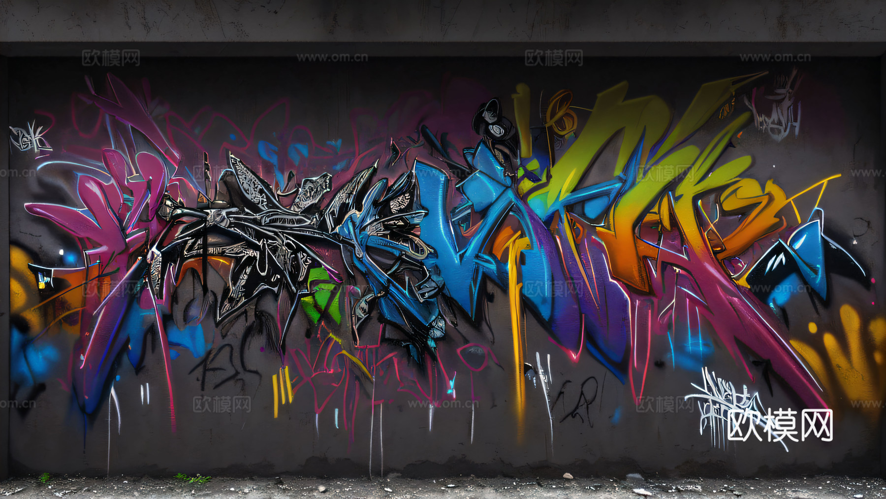 街头涂鸦绘画喷漆墙绘254下载