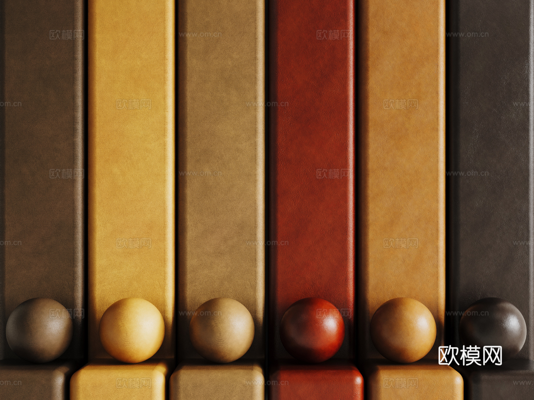 现代皮革 PBR皮革 人造皮su模型