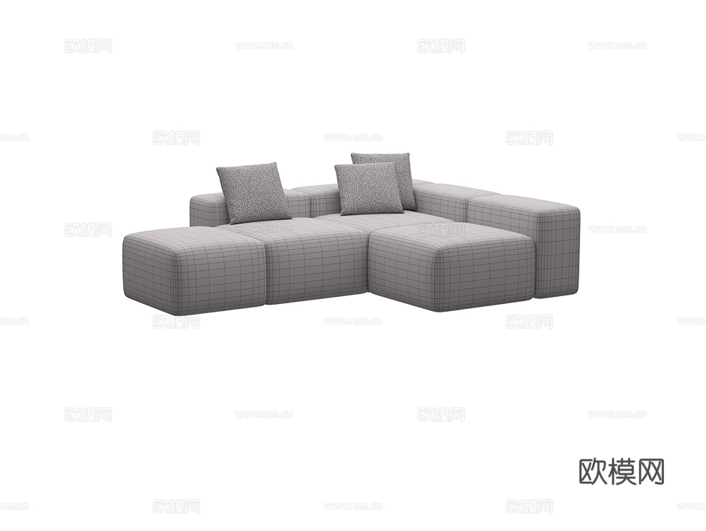 MANO FACTORY 转角沙发3d模型下载（渲染图4）