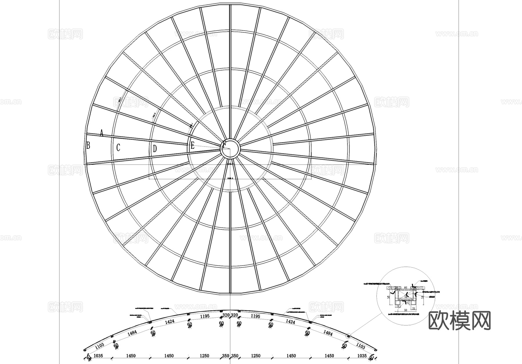 天花吊顶节点CAD施工图cad施工图