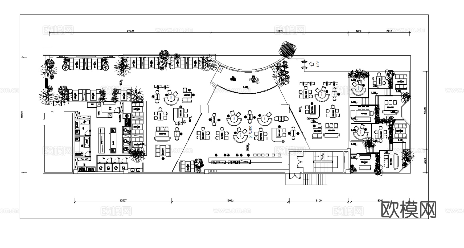 20套餐饮空间CAD平面设计方案最新整理合集cad施工图