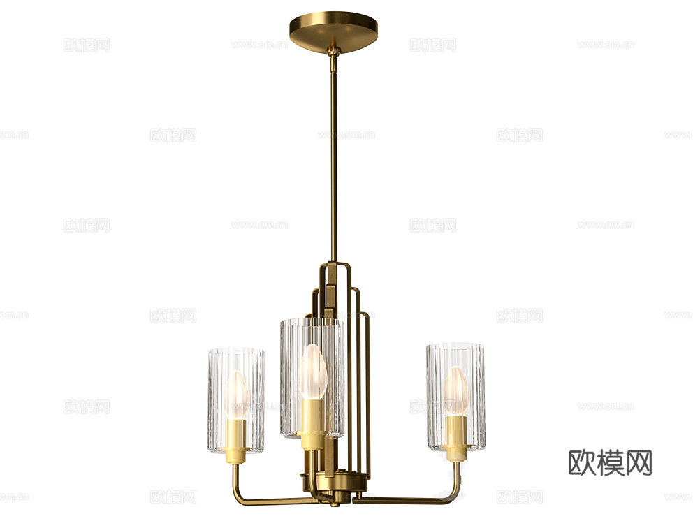 Natconcepts 轻奢吊灯3d模型下载（渲染图1）