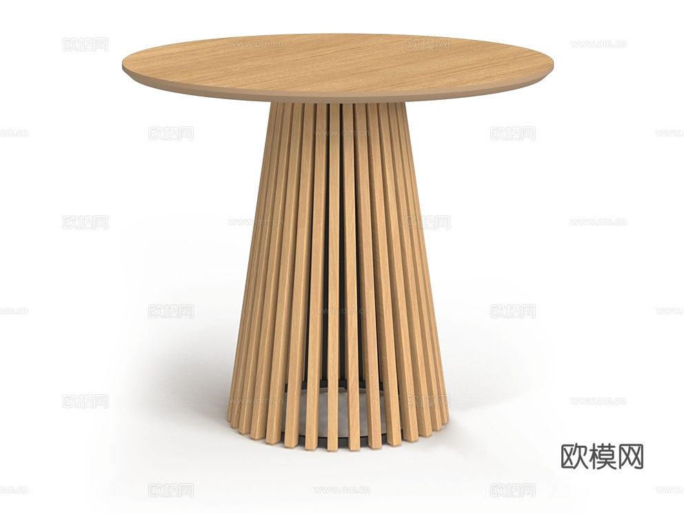 MANO FACTORY 原木风餐桌3d模型下载（渲染图2）
