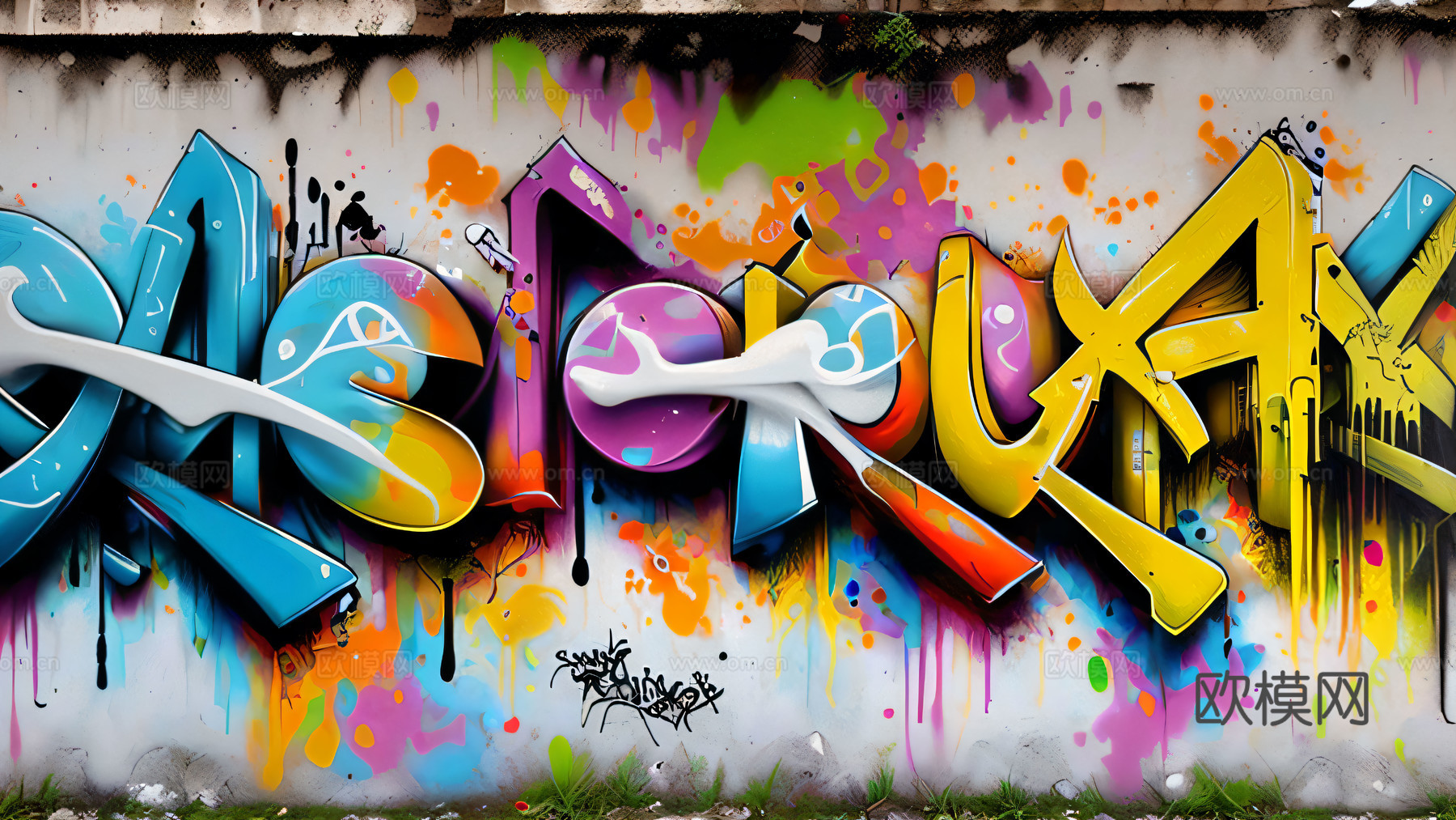 街头涂鸦绘画喷漆墙绘243下载