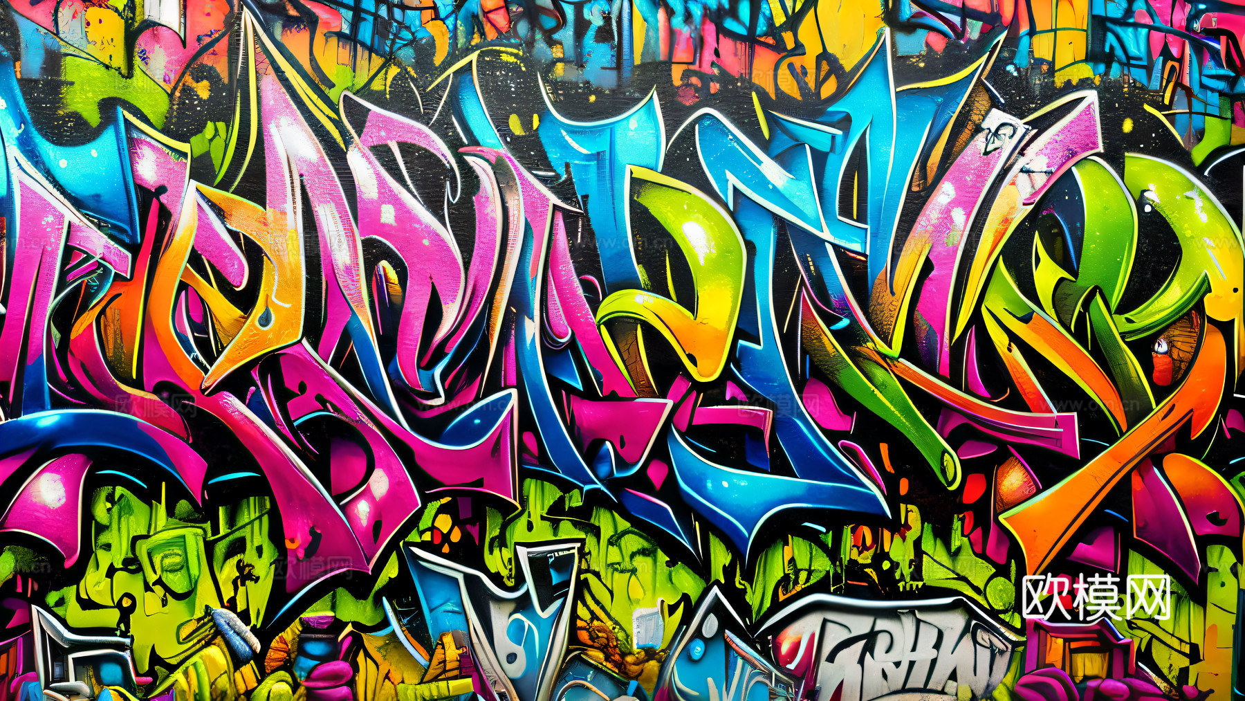 街头涂鸦绘画喷漆墙绘251下载