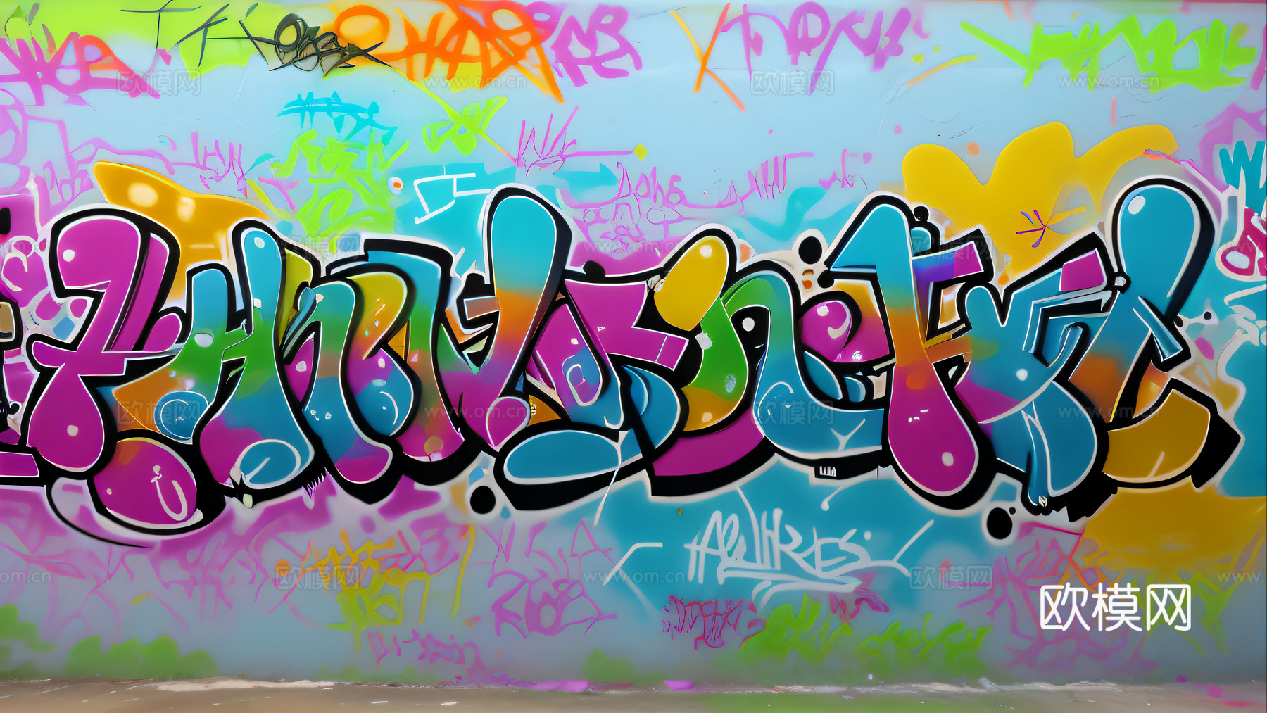 街头涂鸦绘画喷漆墙绘83下载