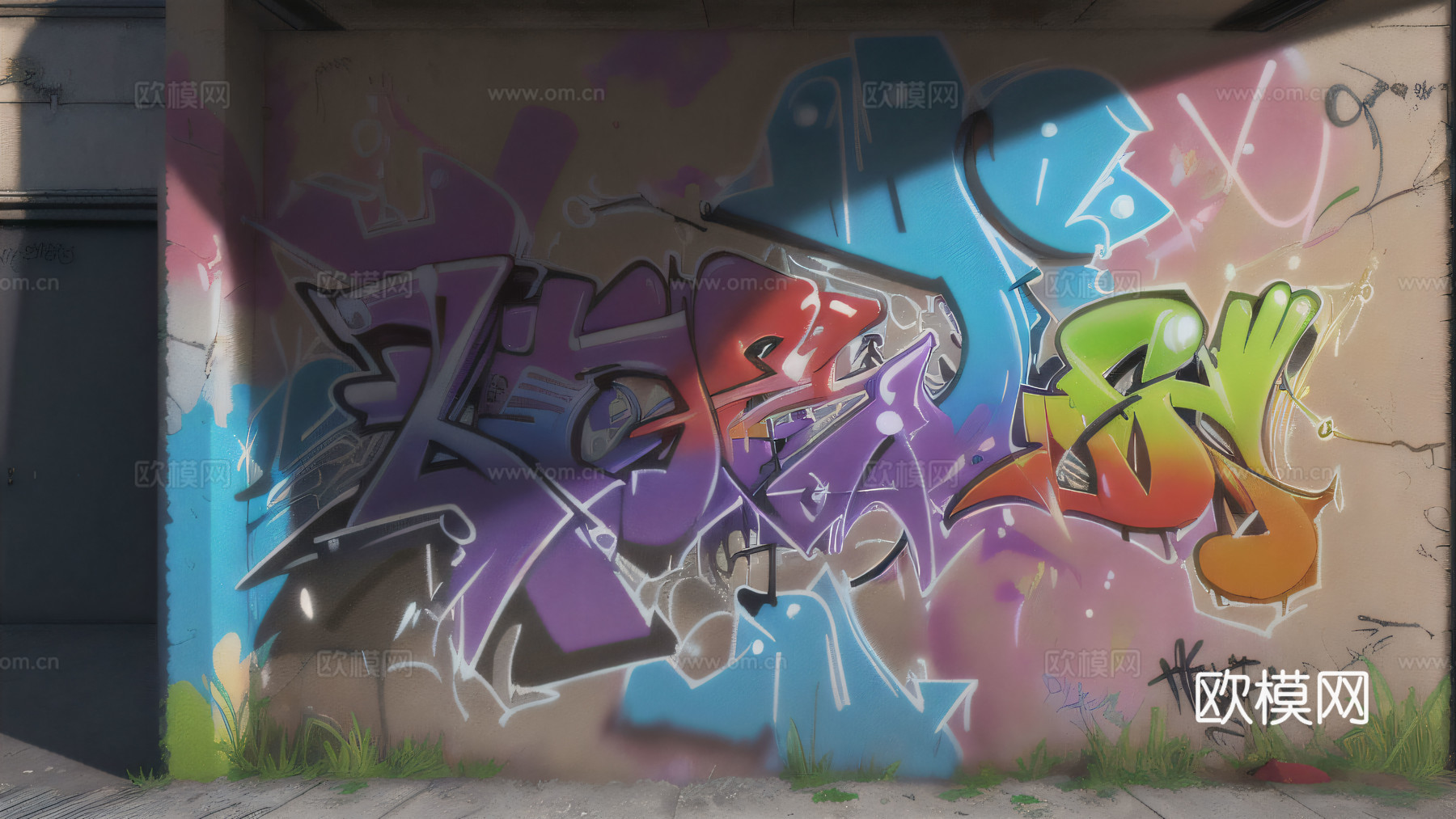 街头涂鸦绘画喷漆墙绘77