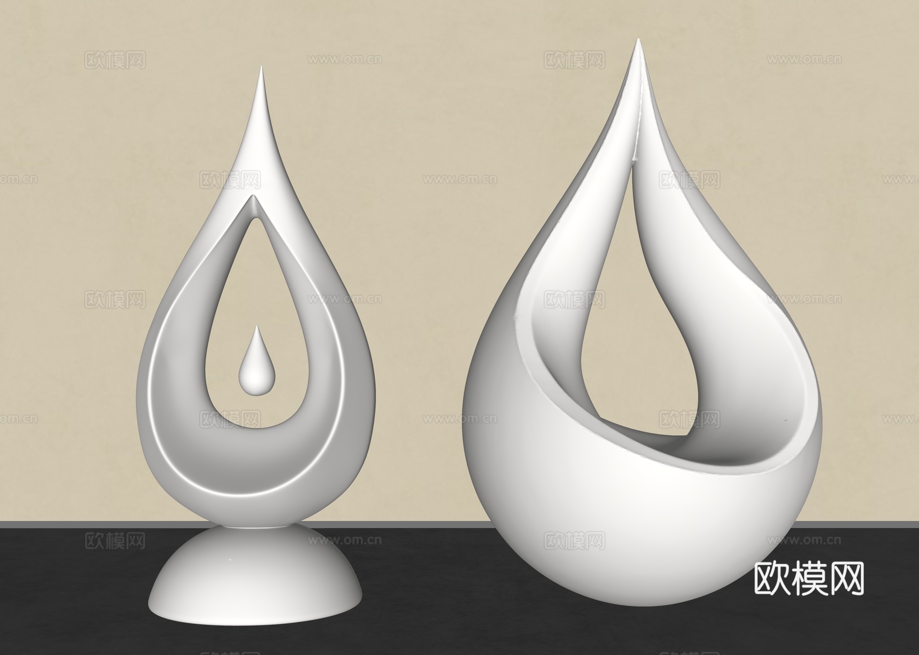 现代雕塑 水滴雕塑 雕塑摆件 异形雕塑 主题雕塑 广场雕塑su模型