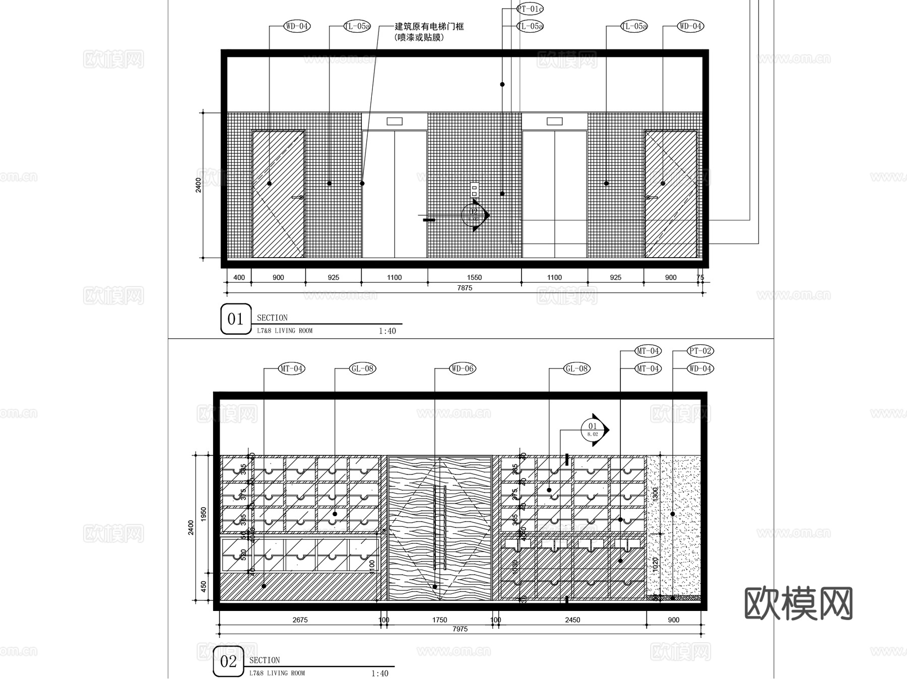 裸心社香港办公室室内装饰CAD施工图+SUcad施工图