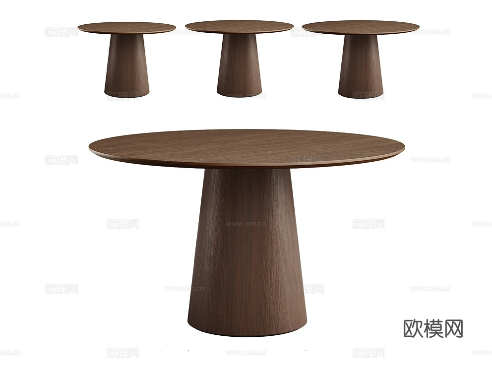 MANO FACTORY 原木风餐桌3d模型下载（渲染图4）