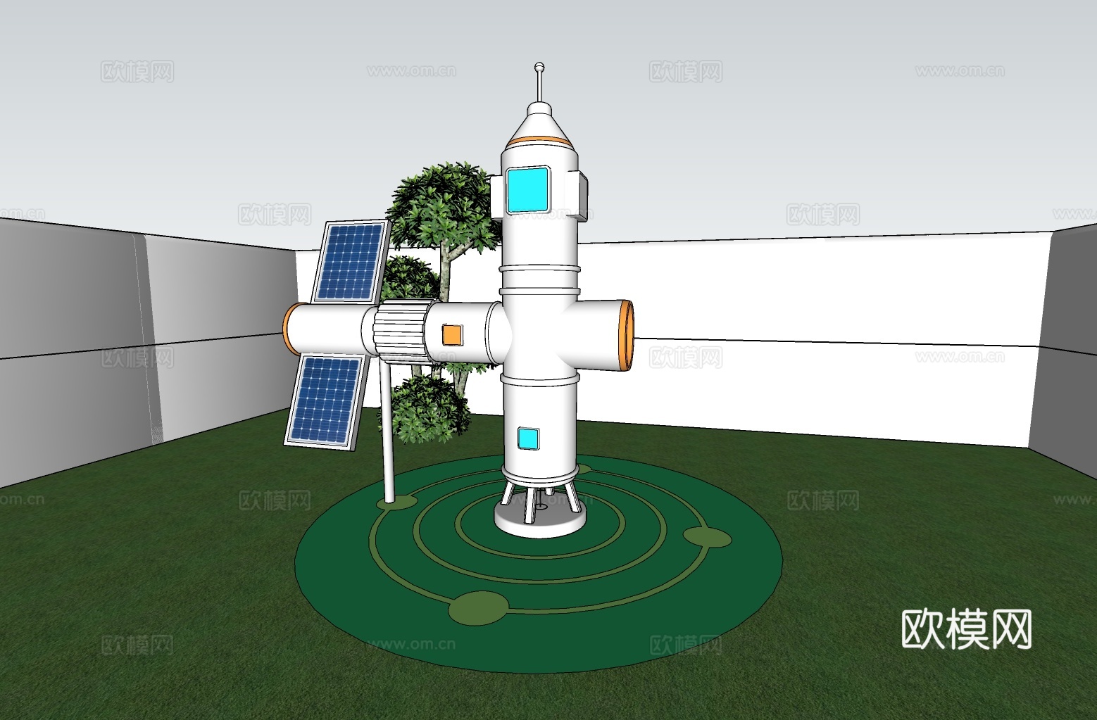 科技美陈打卡 星际美陈打卡 公园美陈打卡 太空美陈su模型