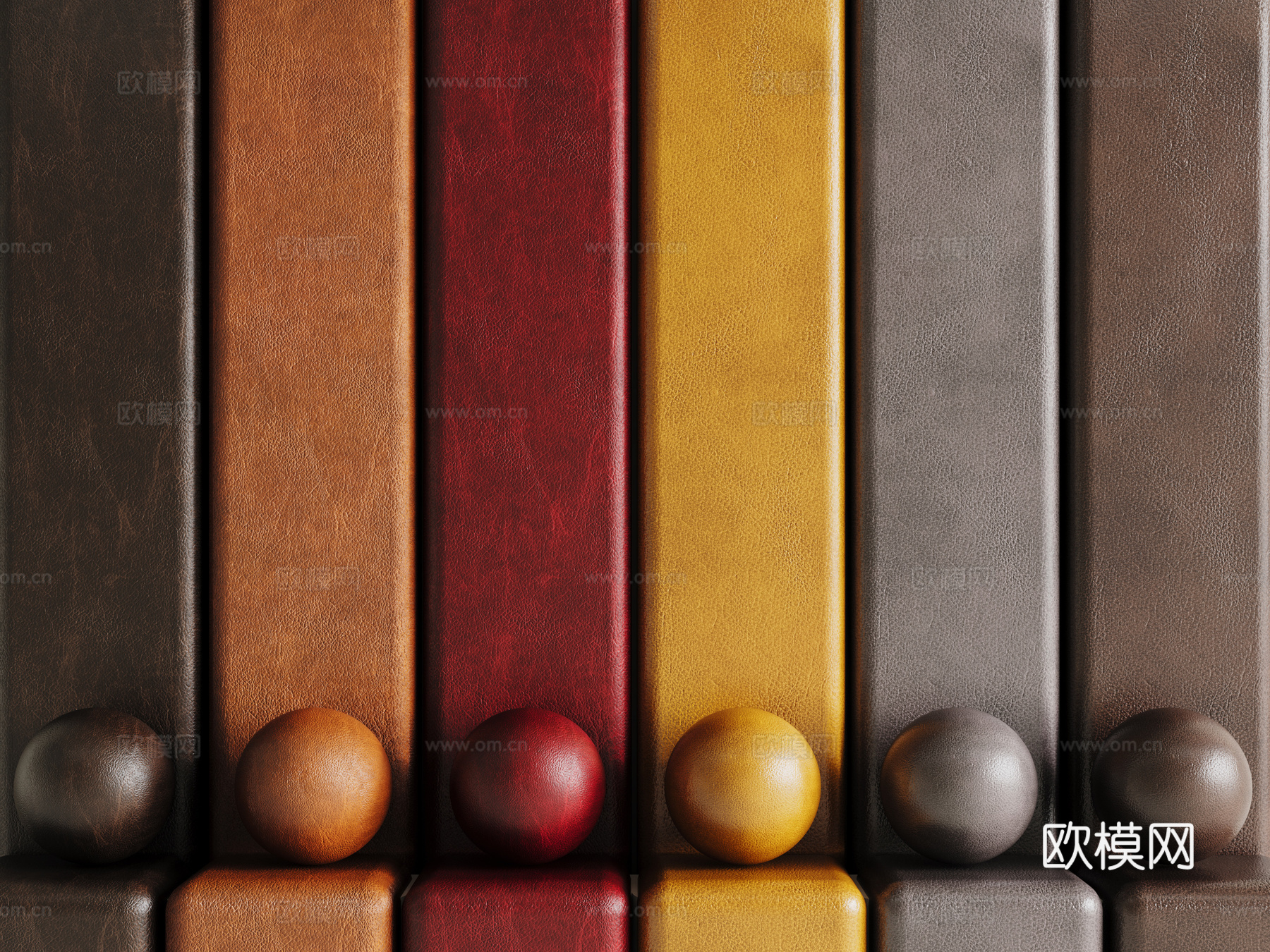 现代皮革 PBR皮革 人造皮su模型
