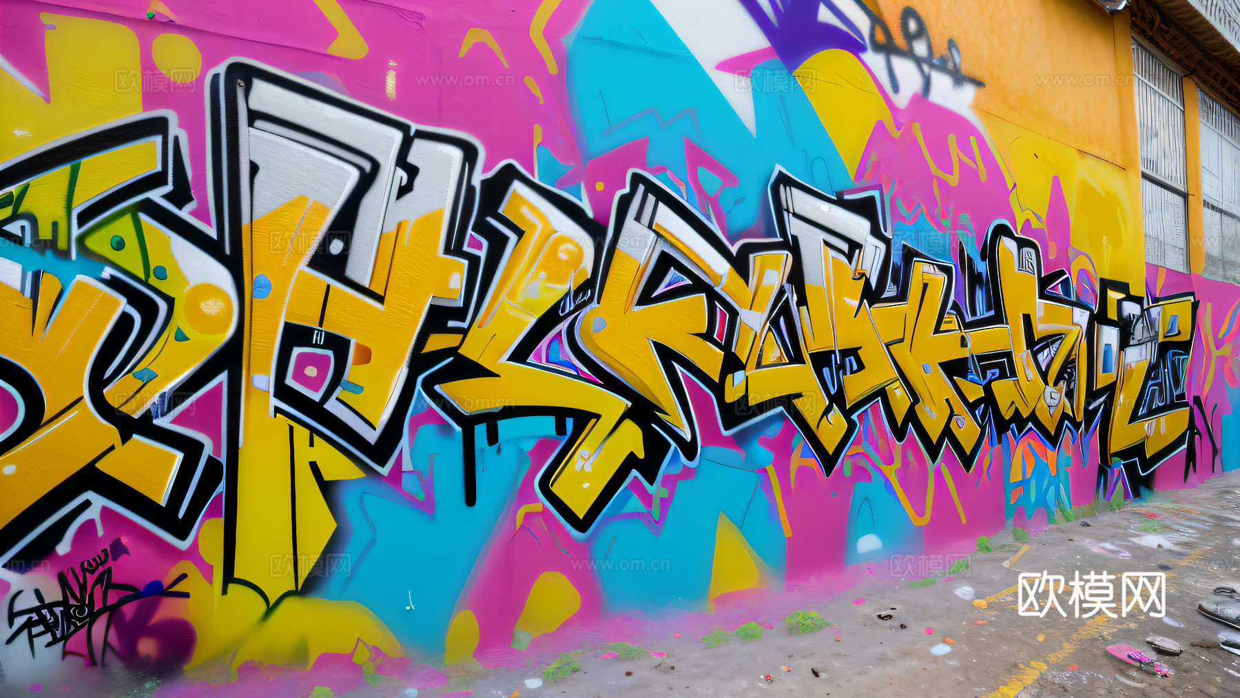 街头涂鸦绘画喷漆墙绘78下载