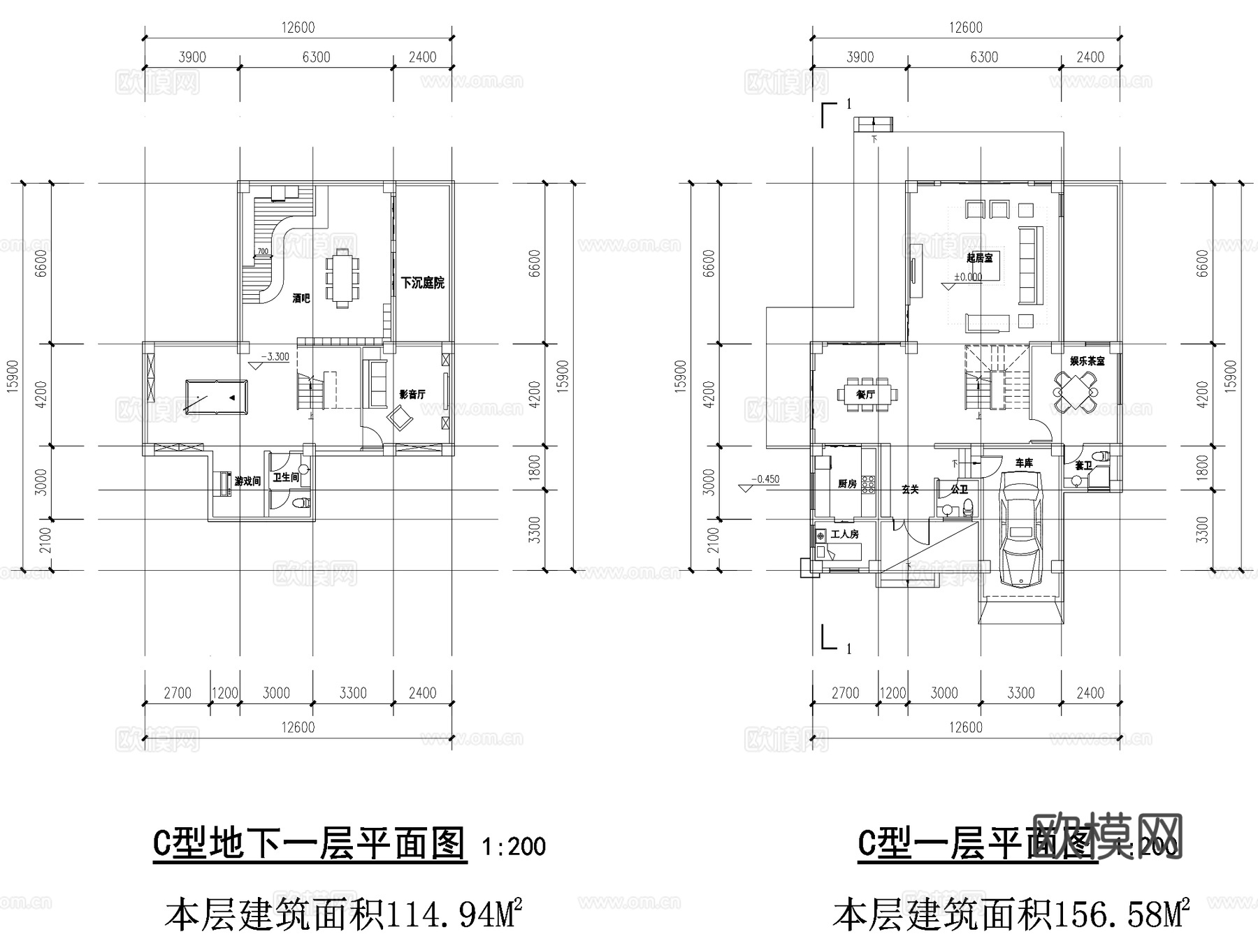邛海柏乐度假酒店建筑CAD平面+SU+文本cad施工图