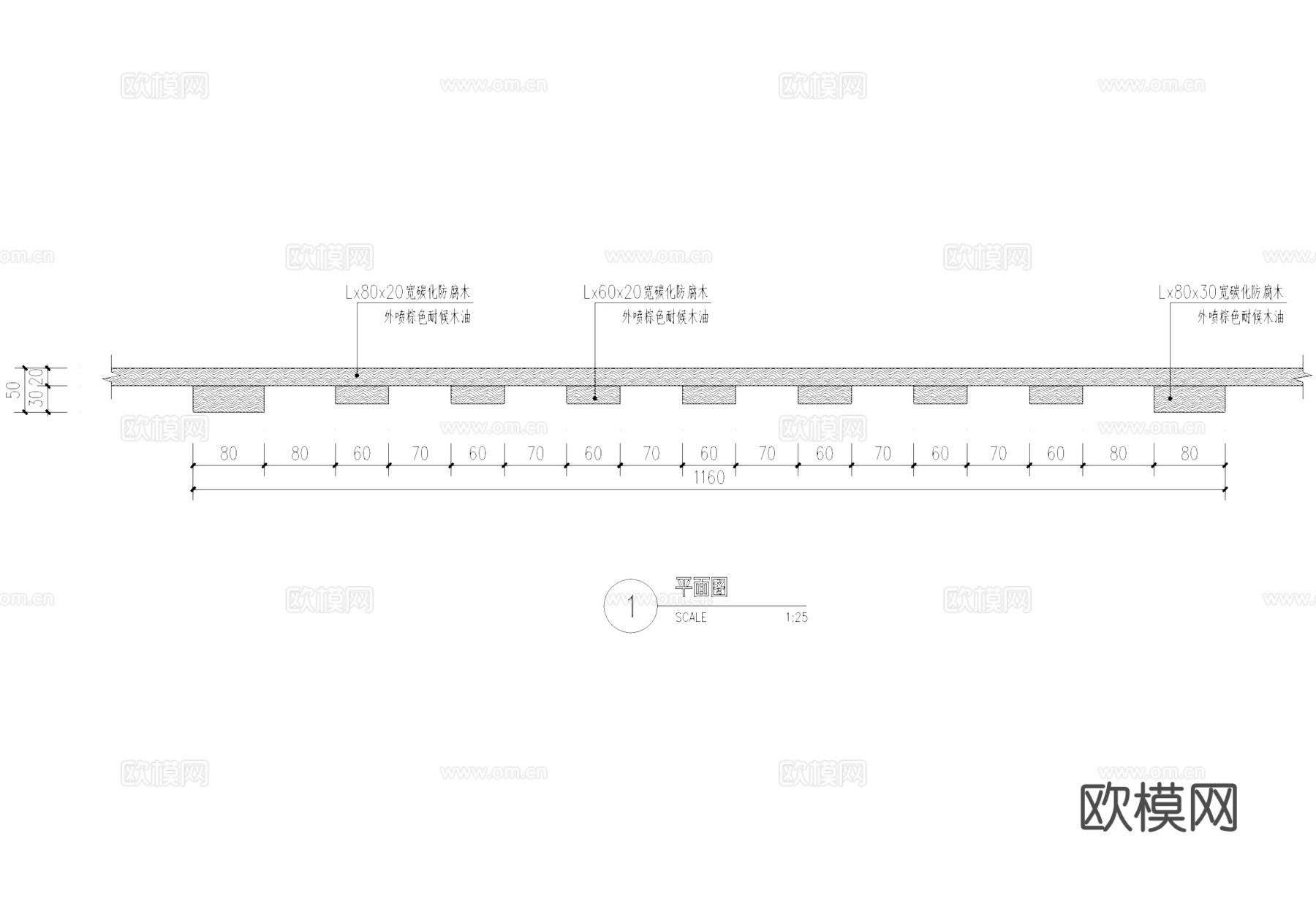 木栅栏菜地菜园围栏围挡CAD施工图cad施工图cad施工图