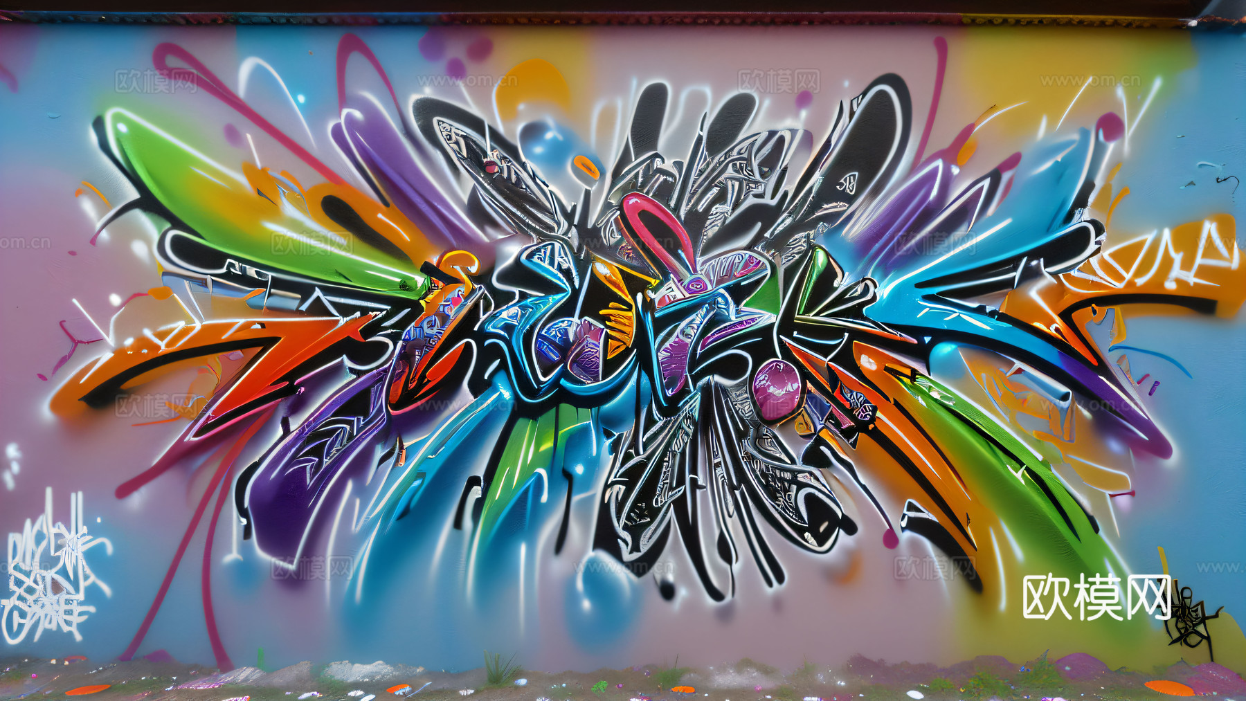 街头涂鸦绘画喷漆墙绘262下载