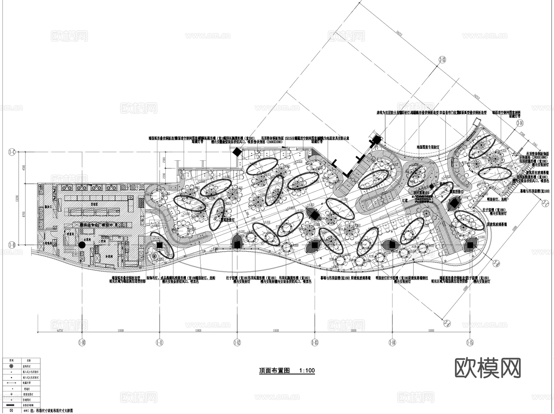 外婆家万象城店室内装饰CAD施工图整套cad施工图