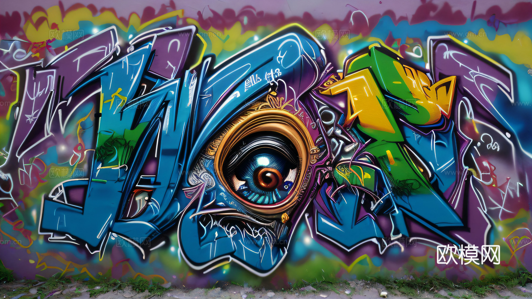 街头涂鸦绘画喷漆墙绘50下载