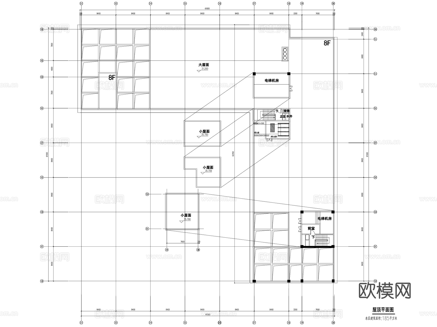 都市集中型高层酒店建筑平面CAD施工图集+文本+SUcad施工图