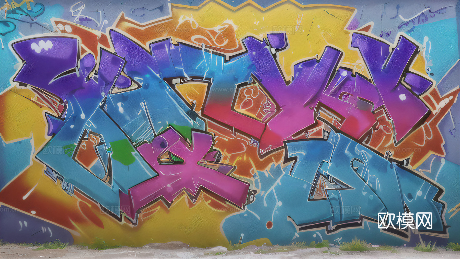 街头涂鸦绘画喷漆墙绘258下载