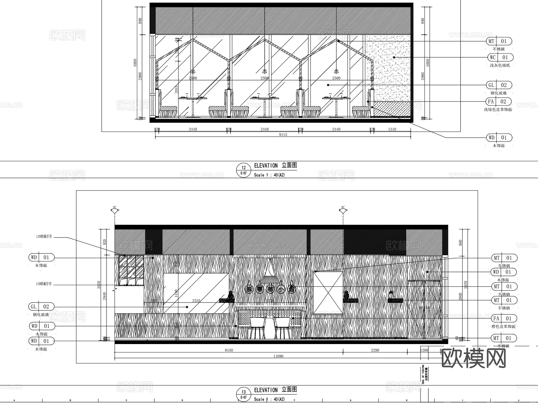 苏州园区80苏小馆餐饮中餐厅室内装饰CAD+SU+概念文本cad施工图