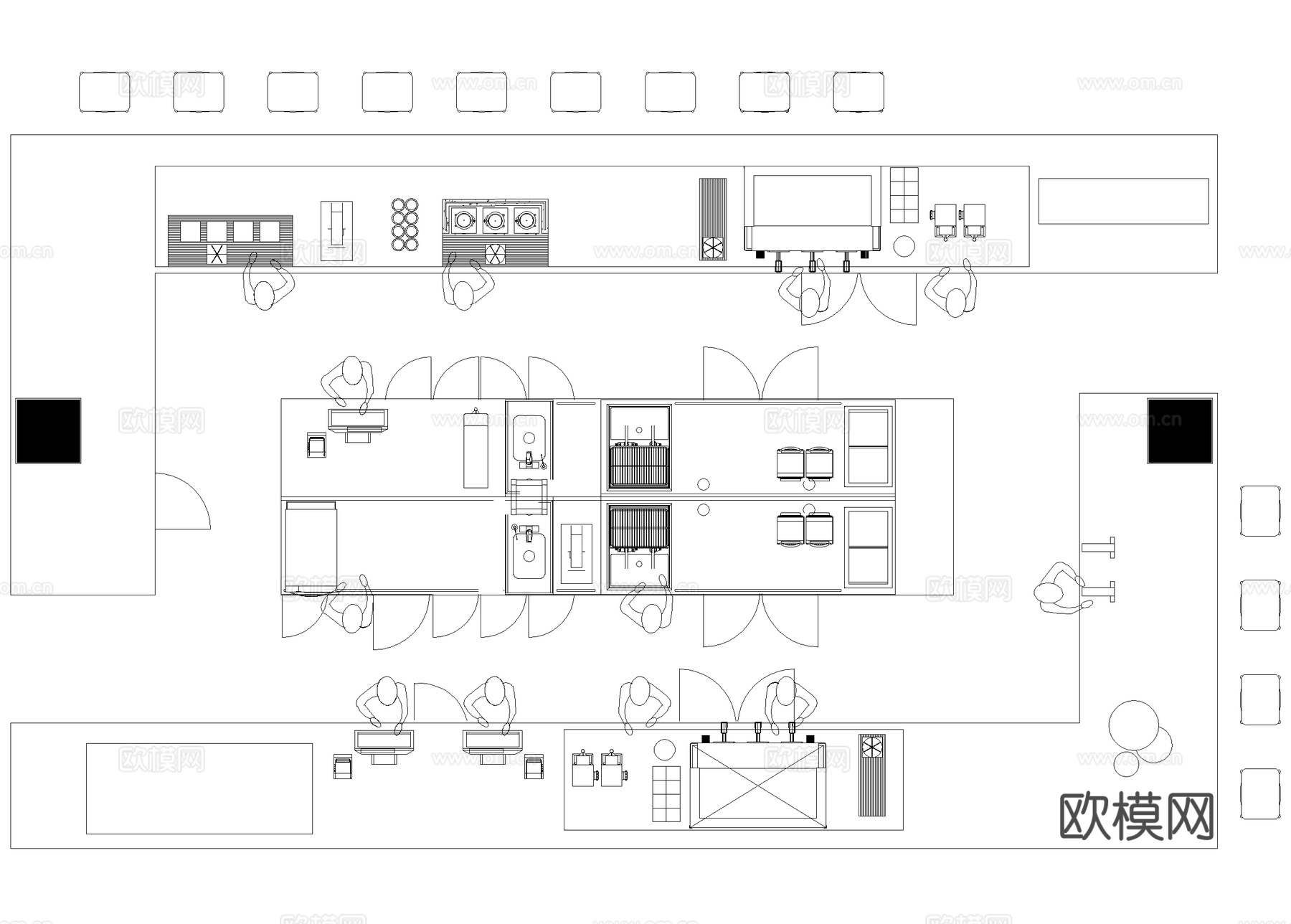 咖啡厅平面图cad施工图