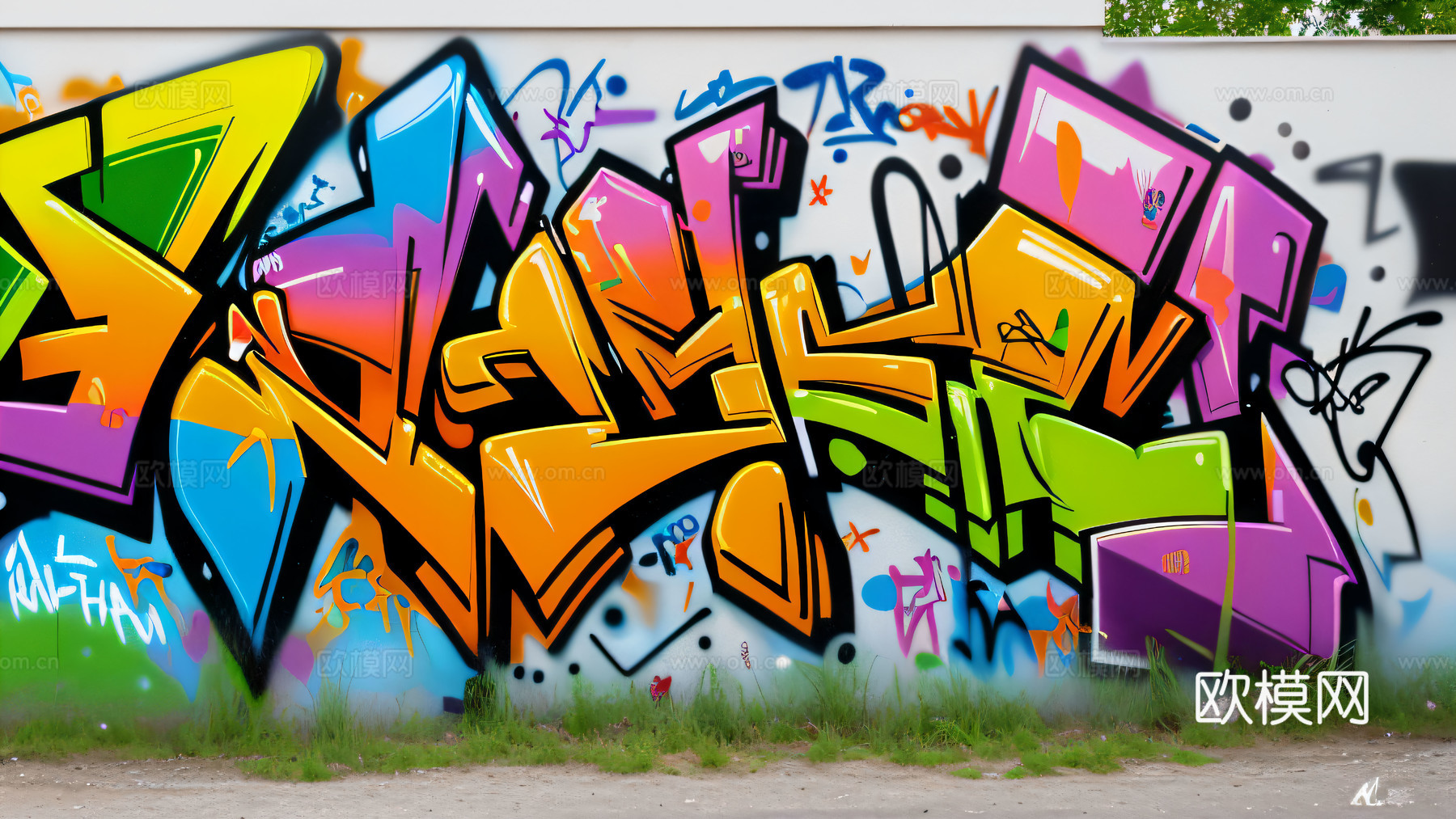 街头涂鸦绘画喷漆墙绘231