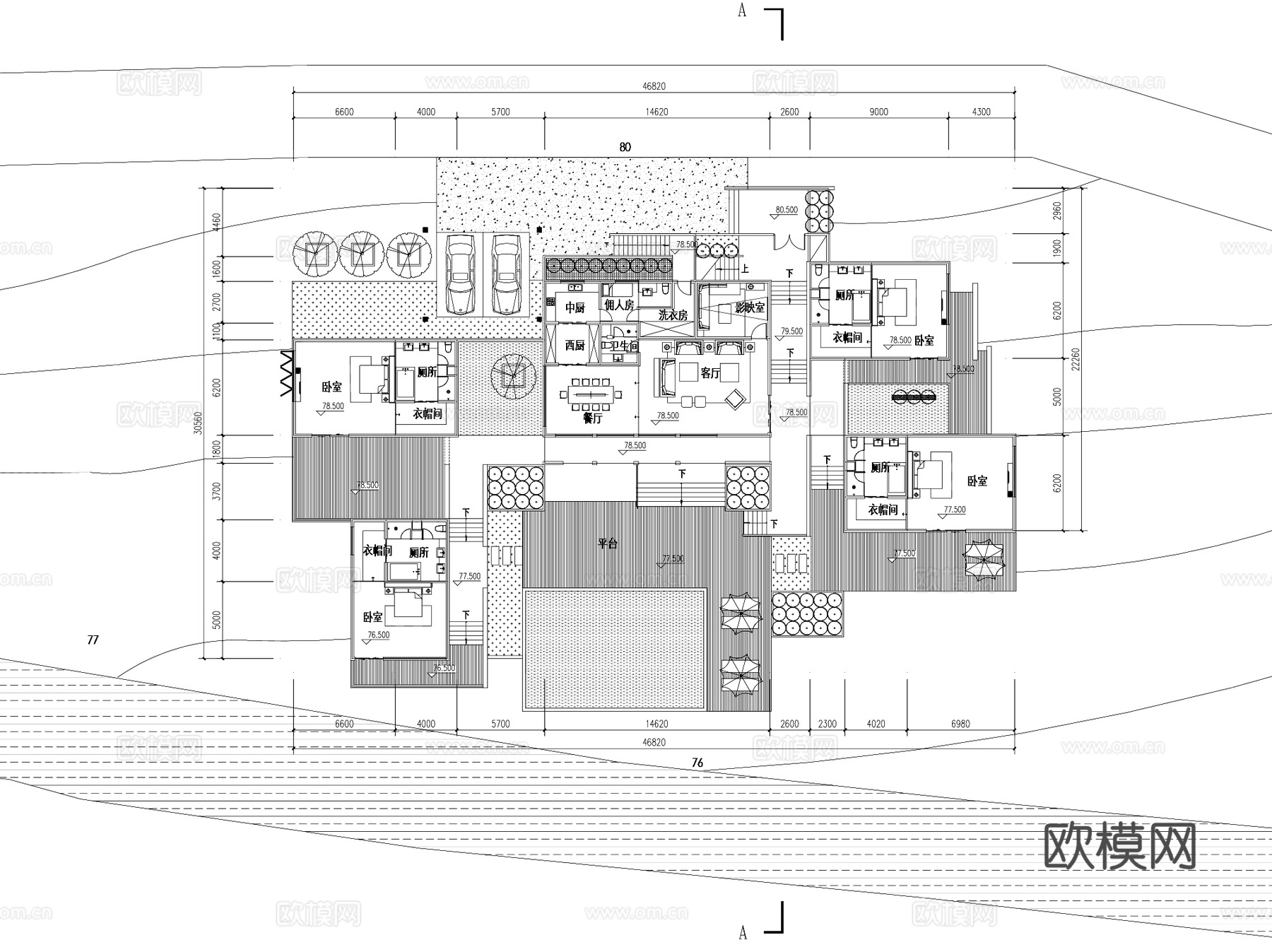 宁波翡翠谷力隆山庄度假酒店建筑CAD+文本+SUcad施工图