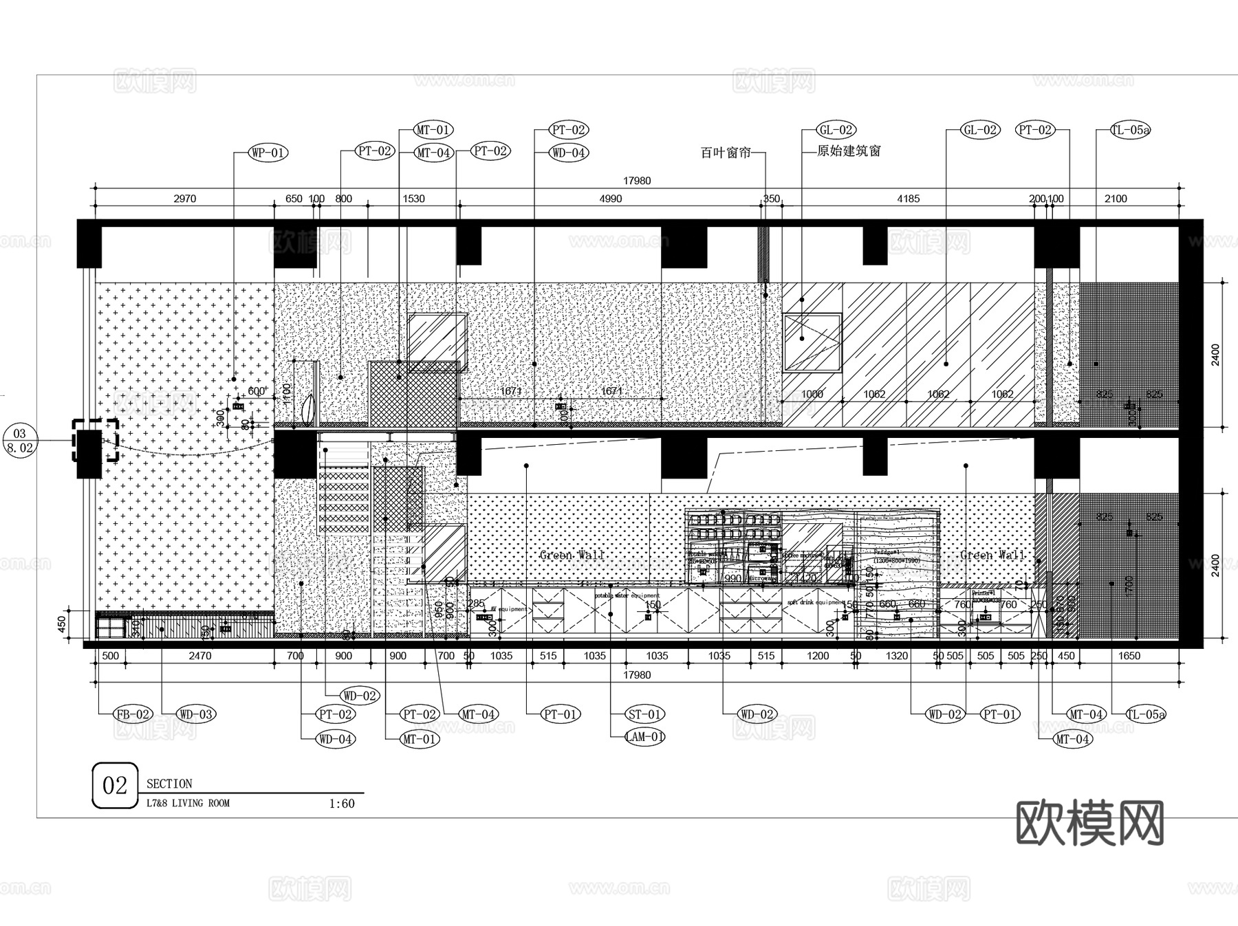 裸心社香港办公室室内装饰CAD施工图+SUcad施工图