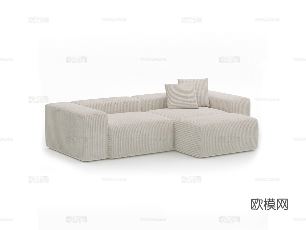 Natconcepts 乳白色沙发3d模型下载（渲染图3）