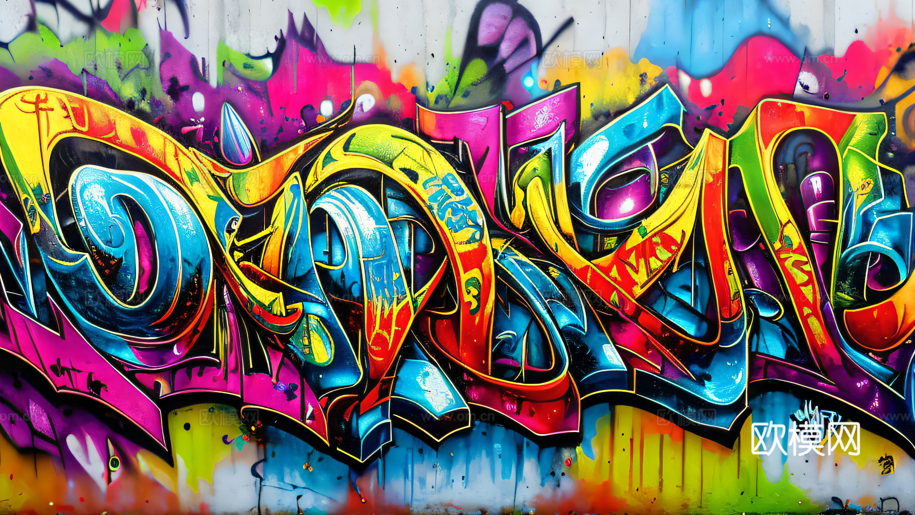 街头涂鸦绘画喷漆墙绘241下载
