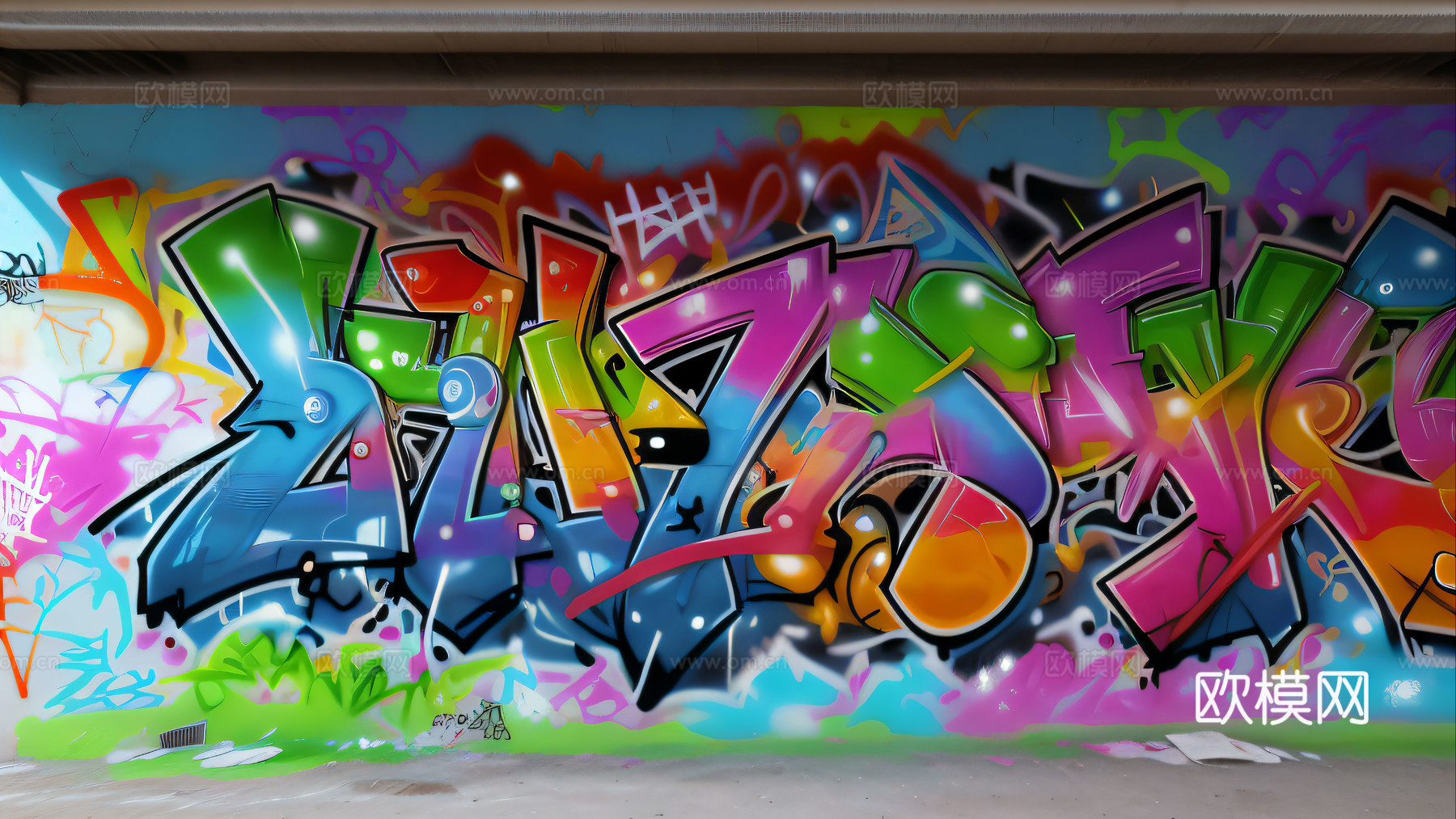 街头涂鸦绘画喷漆墙绘219下载