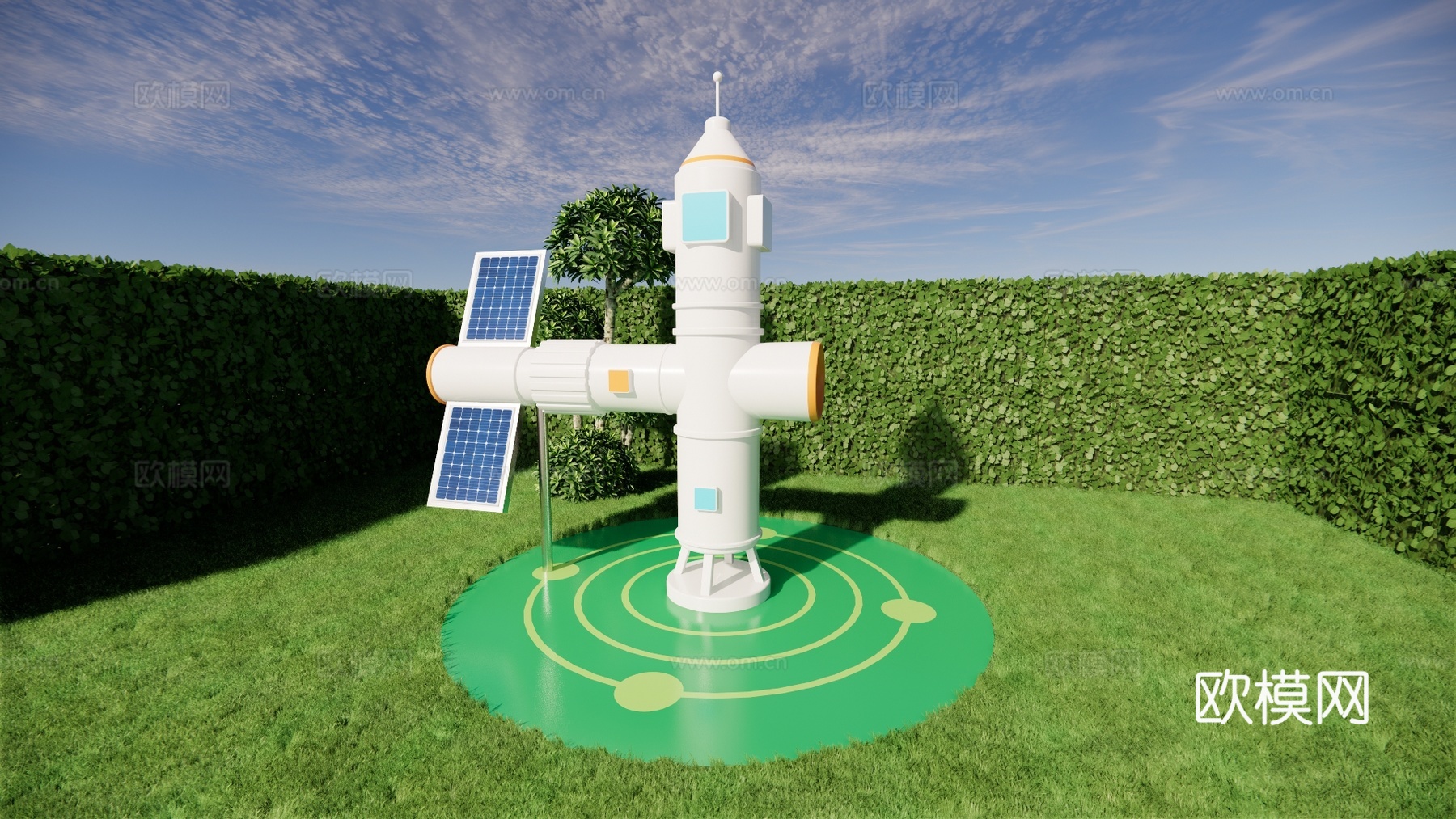 科技美陈打卡 星际美陈打卡 公园美陈打卡 太空美陈su模型