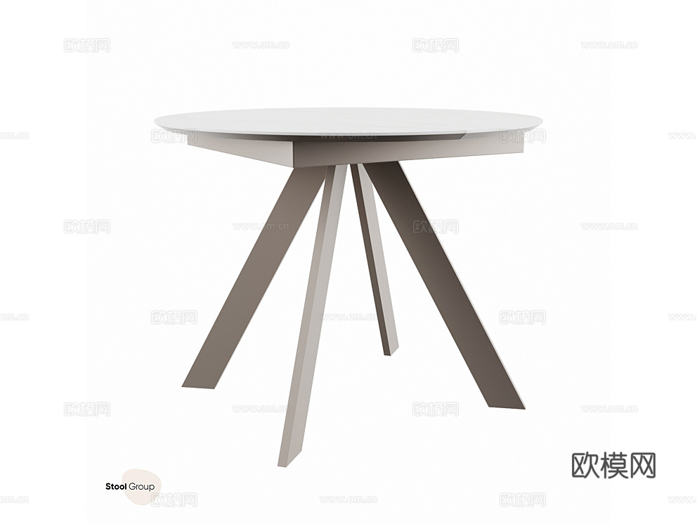 StoolGroup 角几3d模型下载（渲染图1）